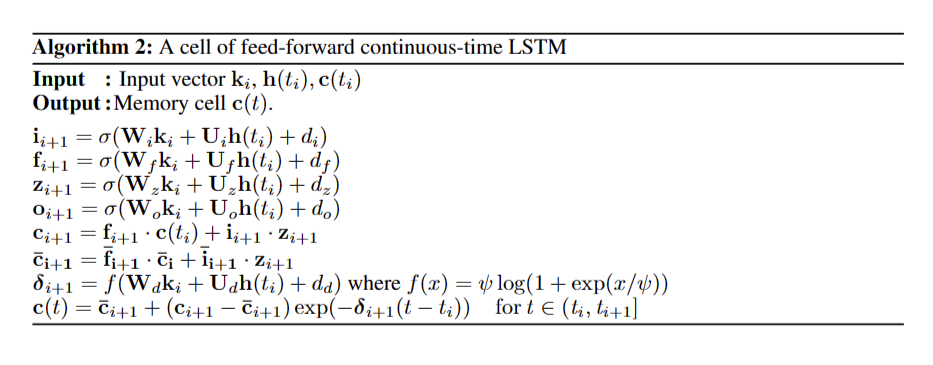 LSTM伪代码